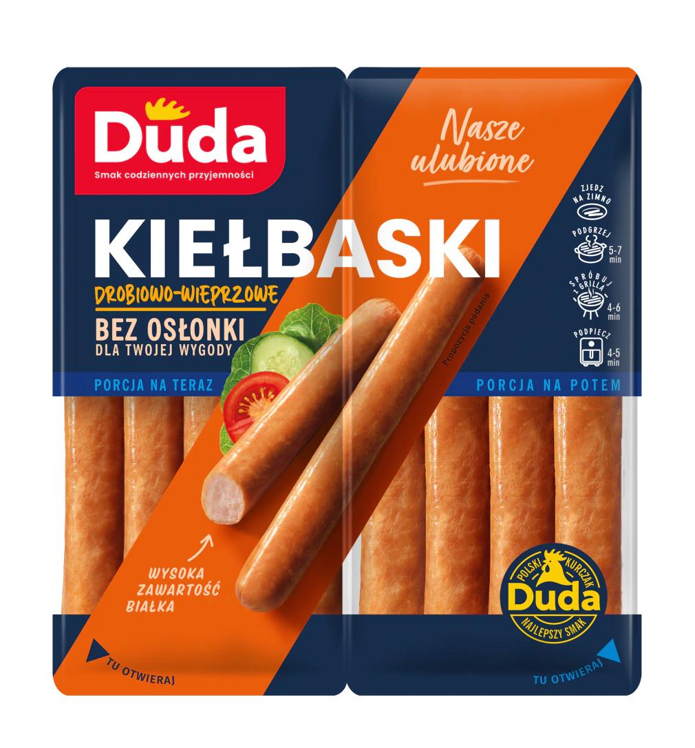 Kiełbaski bez osłonki duopaczka Duda
