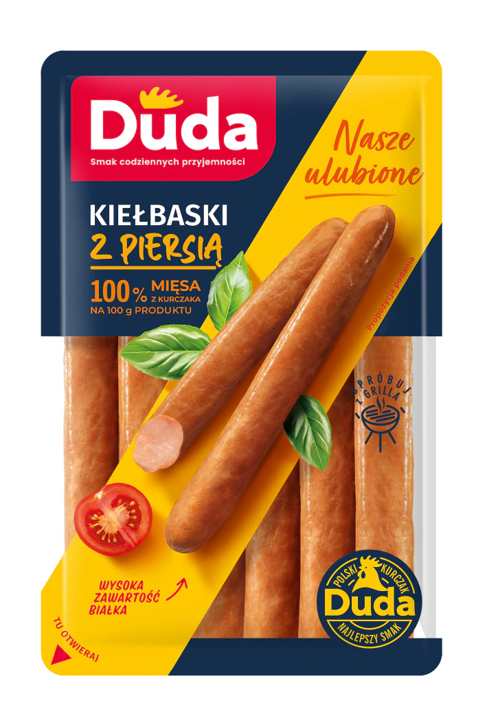 Pyszne kiełbaski z piersią Duda